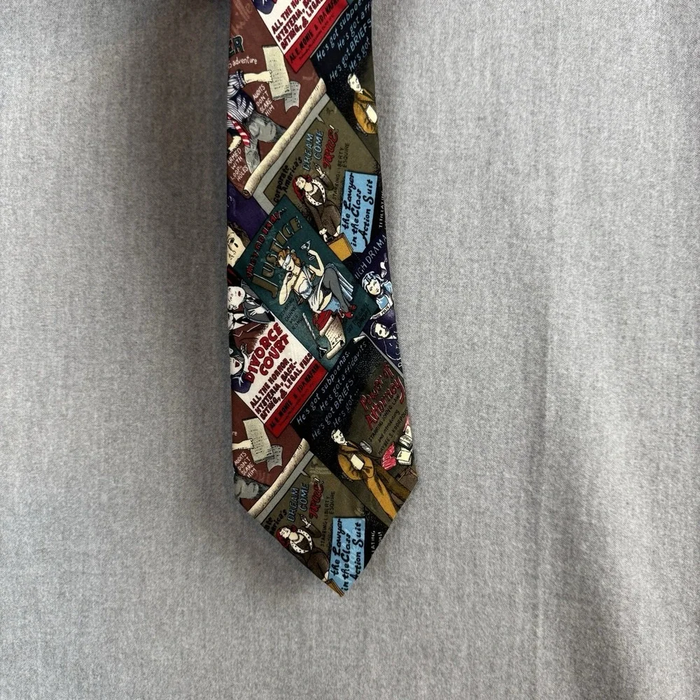 Nichole Miller 1995 Divorced Made‎ in Korea Hand Sewn Silk Men's Tie